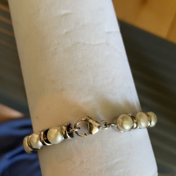 Pearl & sterling bracelet - Picture 3 of 4